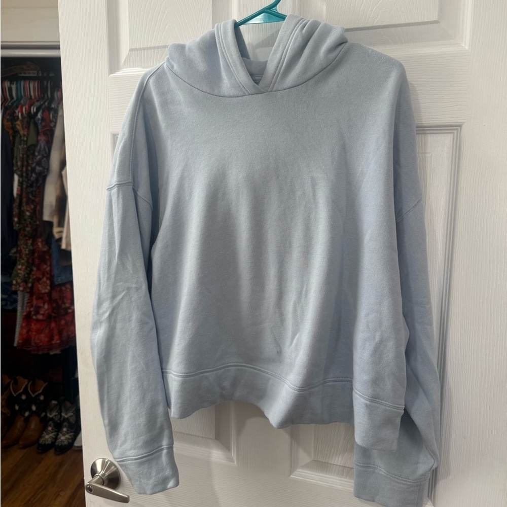 Light Blue Women's Hooded Sweatshirt